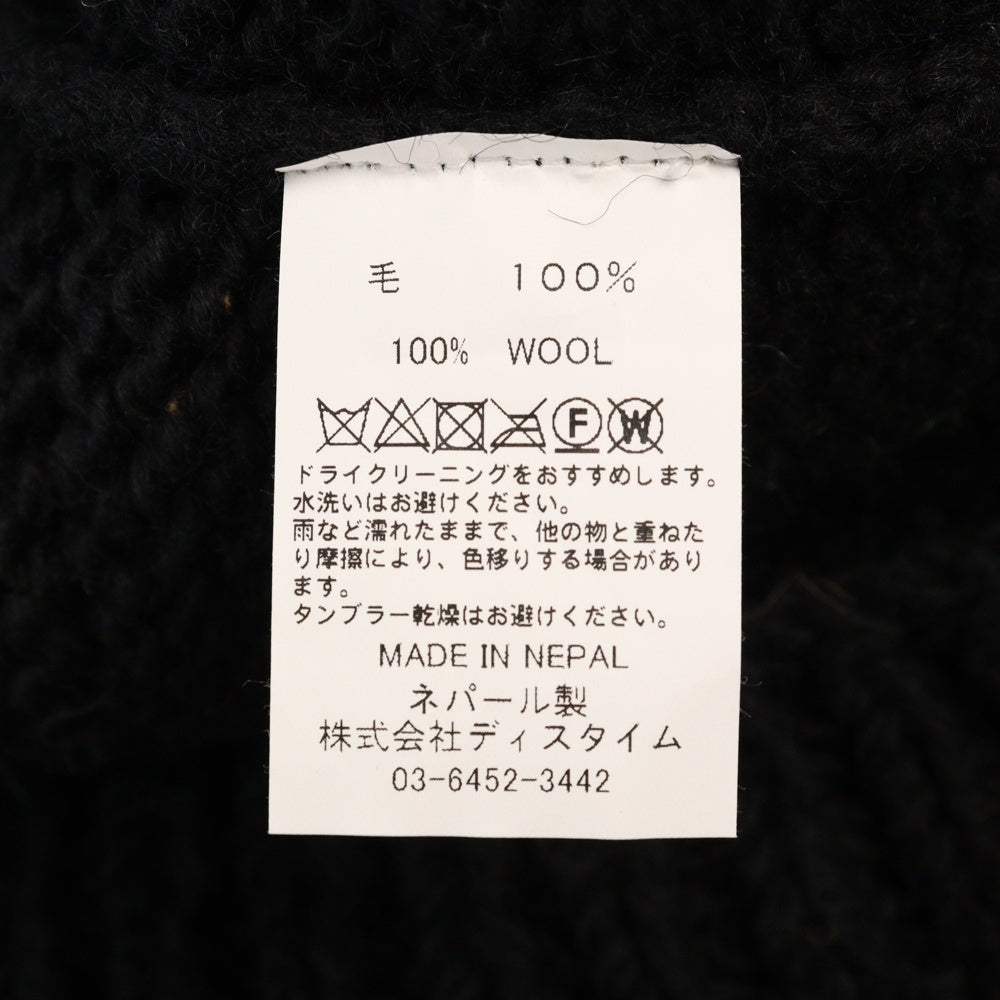mcmachan woolen(マクマーンウーレン) Knitting MIlls 陰陽ニット セーター ブラック/ホワイト