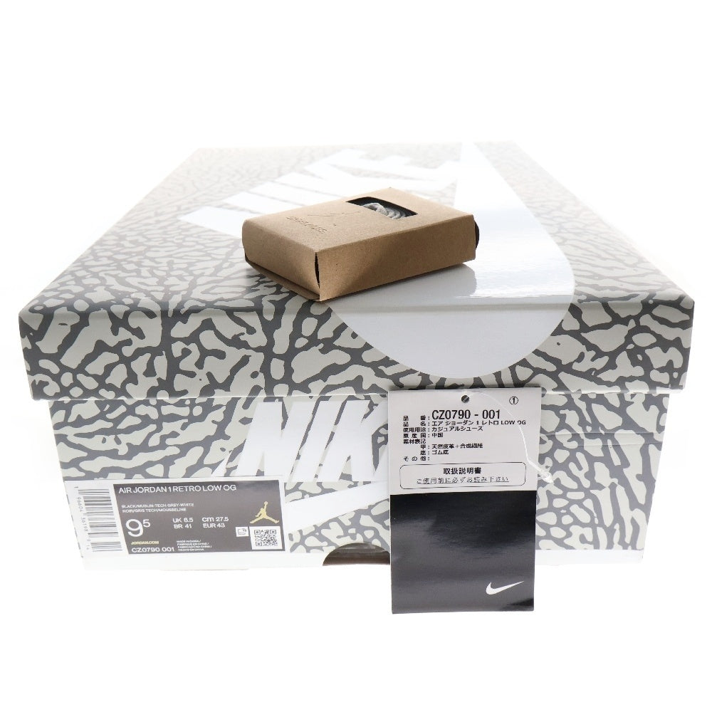 NIKE(ナイキ) AIR JORDAN 1 RETRO LOW OG BLACK CEMENT エア ジョーダン1 レトロ ブラック セメント ローカットスニーカー グレー US9.5/27.5cm CZ0790-001