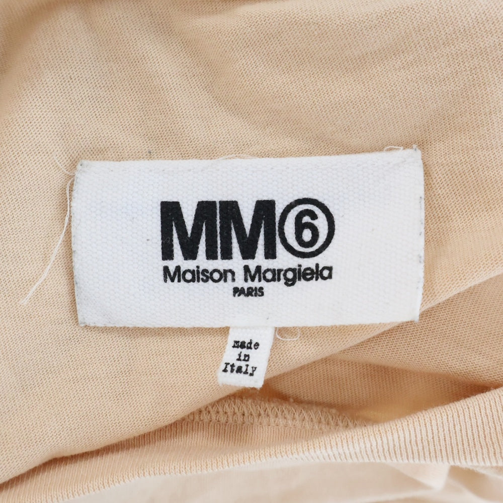 MM6 Maison Margiela(エムエムシックスメゾンマルジェラ) ナンバリング ロゴ 半袖Tシャツ カットソー S62GD0146 ベージュ