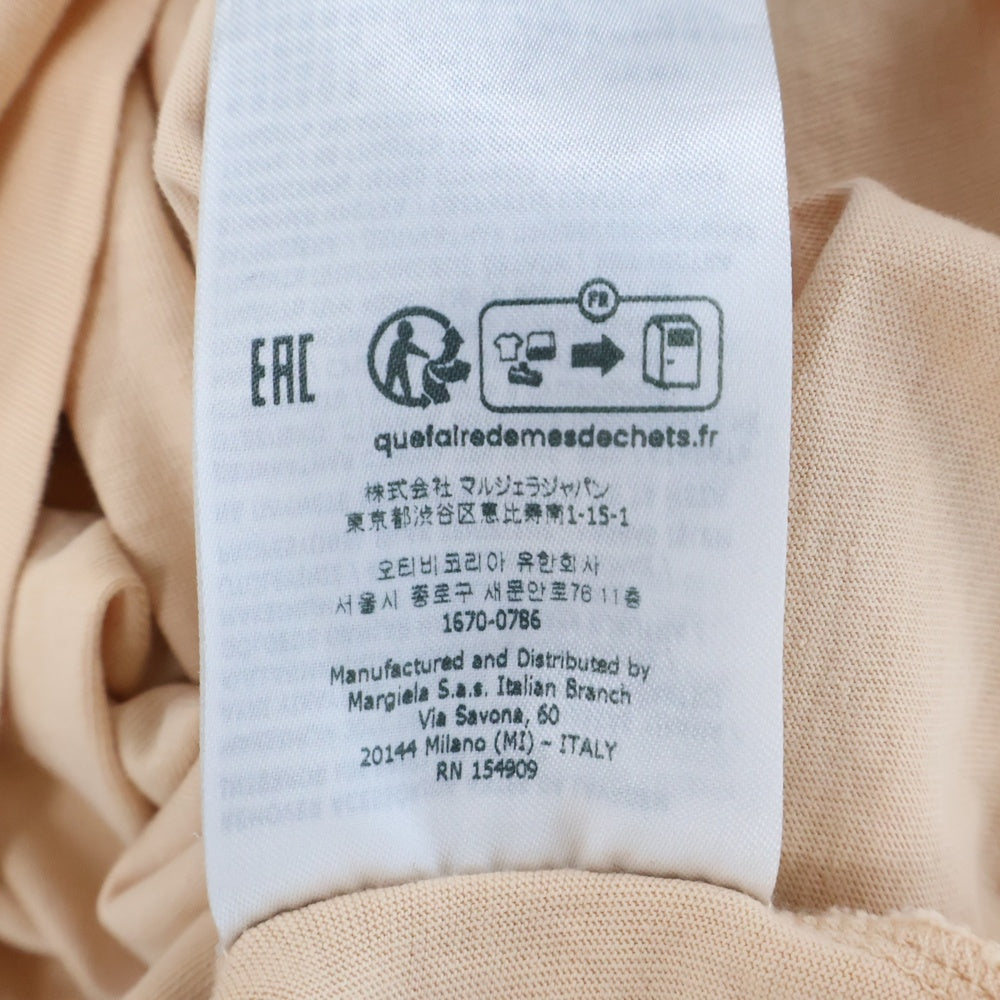 MM6 Maison Margiela(エムエムシックスメゾンマルジェラ) ナンバリング ロゴ 半袖Tシャツ カットソー S62GD0146 ベージュ