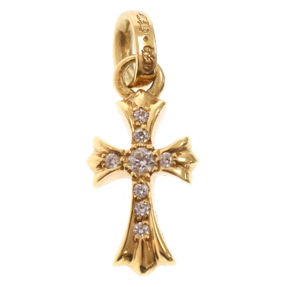 CHROME HEARTS(クロムハーツ) 22K CRS BBYFAT P/DIA ベイビーファットクロス PAVEダイヤ ペンダントトップ ゴールド BCA035
