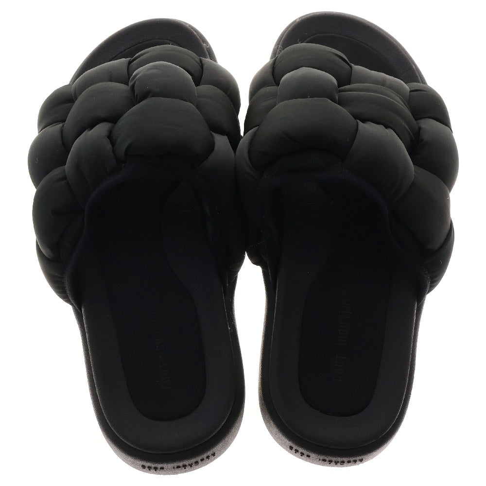 FOOT INDUSTRY(フットインダストリー) DOWN SLIPPER ダウン スリッパー サンダル ブラック