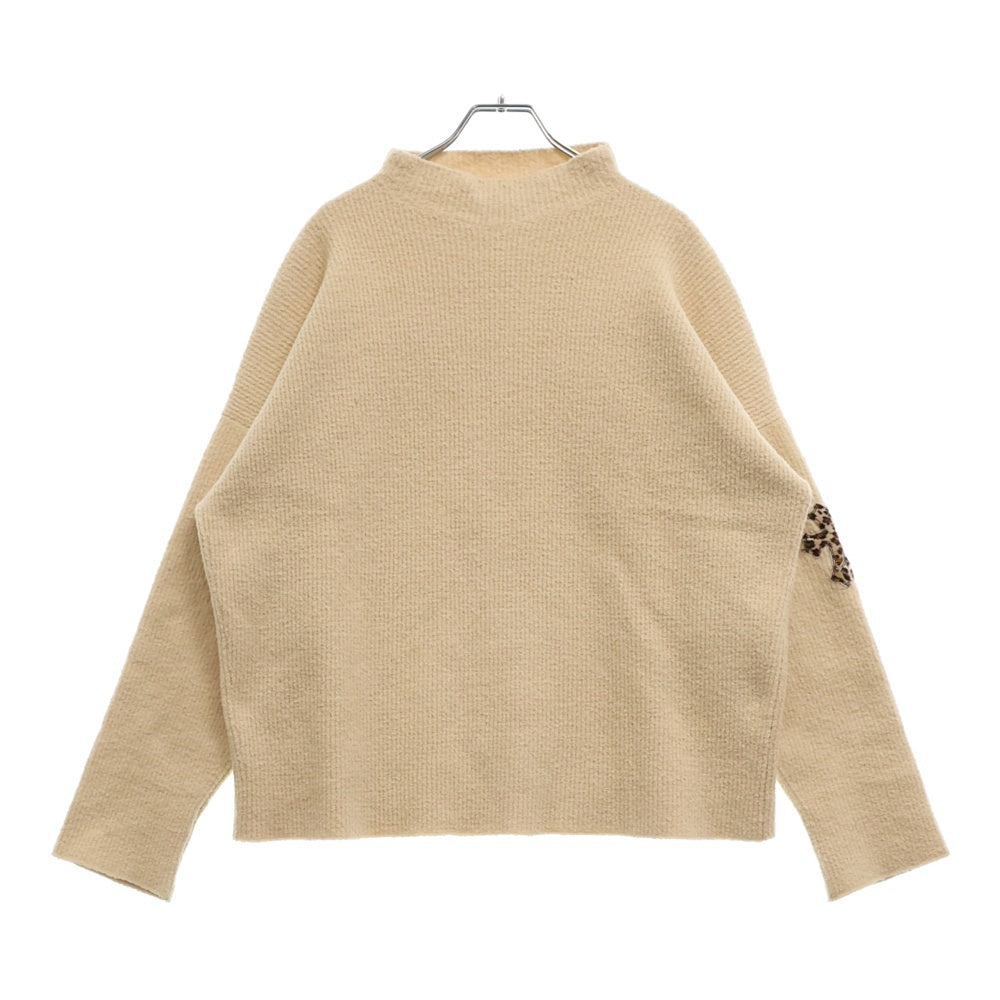CHROME HEARTS(クロムハーツ) ハラコ クロスパッチ ハイネック ニットセーター ベージュ