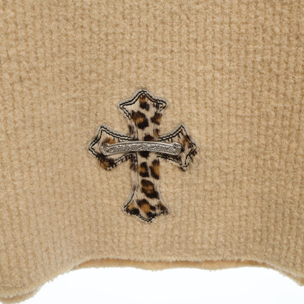 CHROME HEARTS(クロムハーツ) ハラコ クロスパッチ ハイネック ニットセーター ベージュ