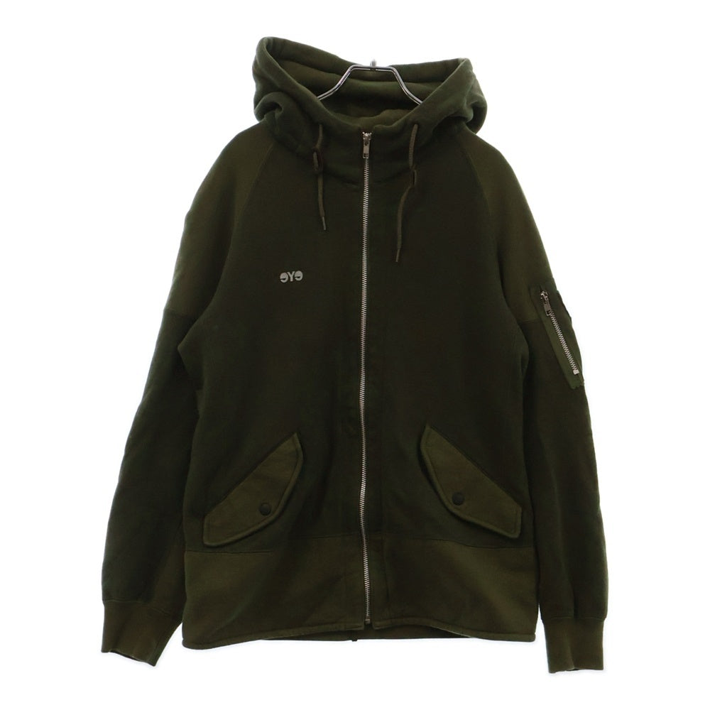 eYe COMME des GARCONS JUNYA WATANABE MAN(アイ コム デ ギャルソン ジュンヤ ワタナベ マン) 14AW 再構築 ジップアップスウェット パーカー カーキ WM-T902 AD2013