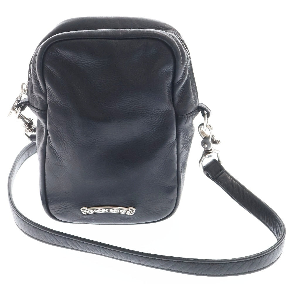 CHROME HEARTS(クロムハーツ) TAKA MINI LTHR タカミニ セメタリークロスパッチレザーショルダーバッグ ブラック