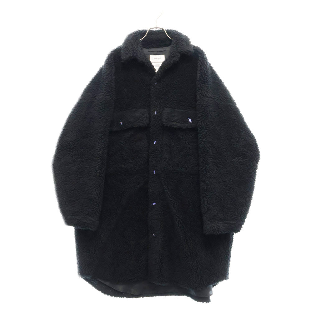 doublet(ダブレット) 21AW WISM別注 RECYCLE FUR OVERSIZED SHIRT リサイクル ファー オーバーサイズド シャツ コート ブラック 21AW04CO45-1