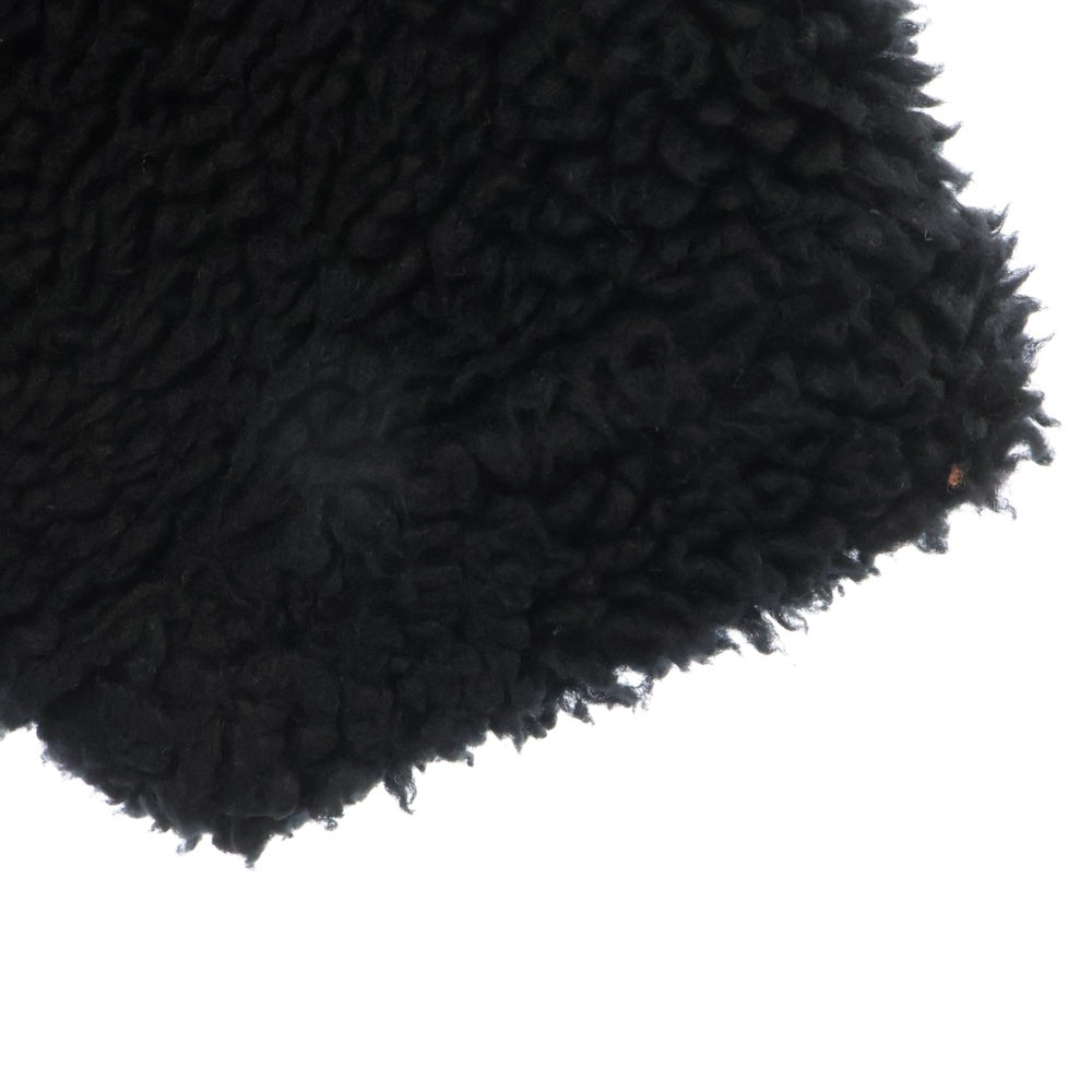 doublet(ダブレット) 21AW WISM別注 RECYCLE FUR OVERSIZED SHIRT リサイクル ファー オーバーサイズド シャツ コート ブラック 21AW04CO45-1