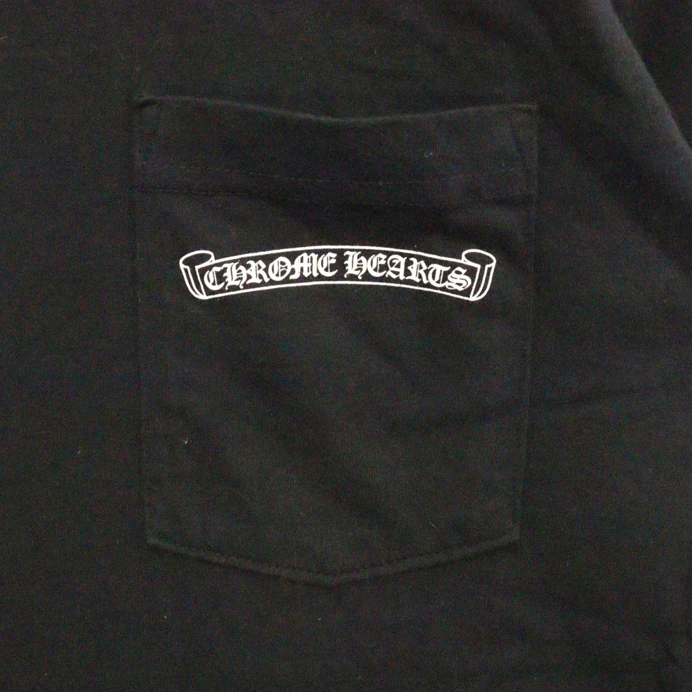 CHROME HEARTS(クロムハーツ) USA Logo S/S TEE スクロールロゴプリントクルーネック半袖Tシャツ ブラック 2212-304-0070