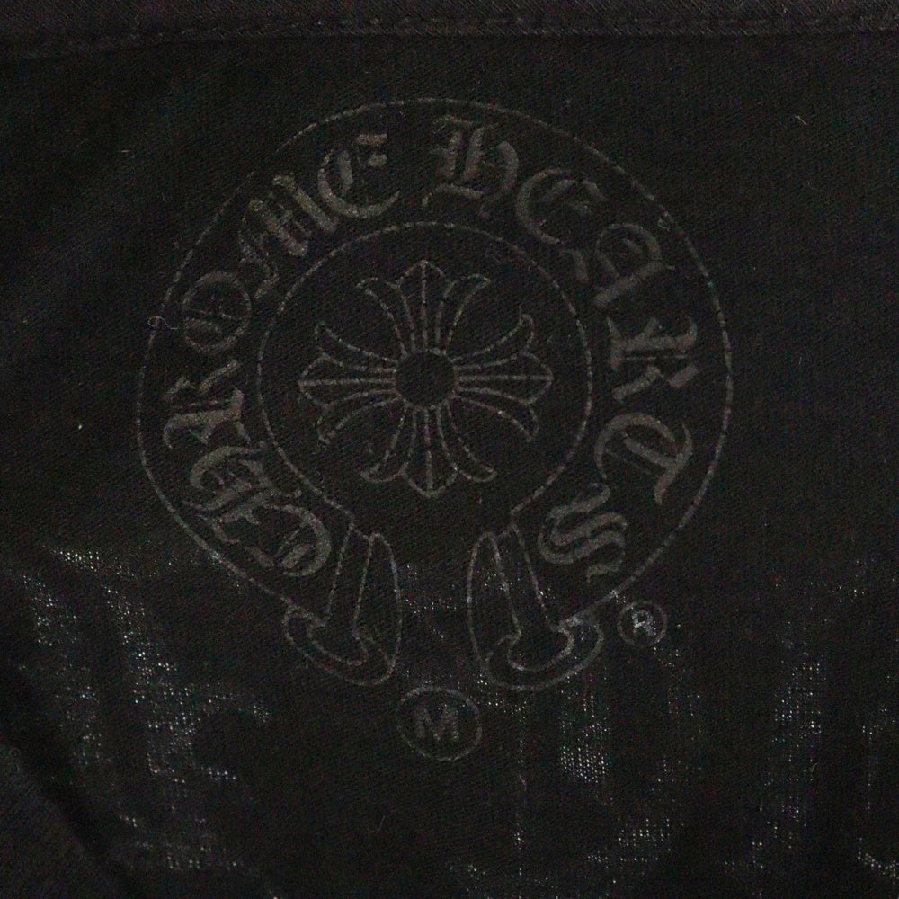 CHROME HEARTS(クロムハーツ) USA Logo S/S TEE スクロールロゴプリントクルーネック半袖Tシャツ ブラック 2212-304-0070