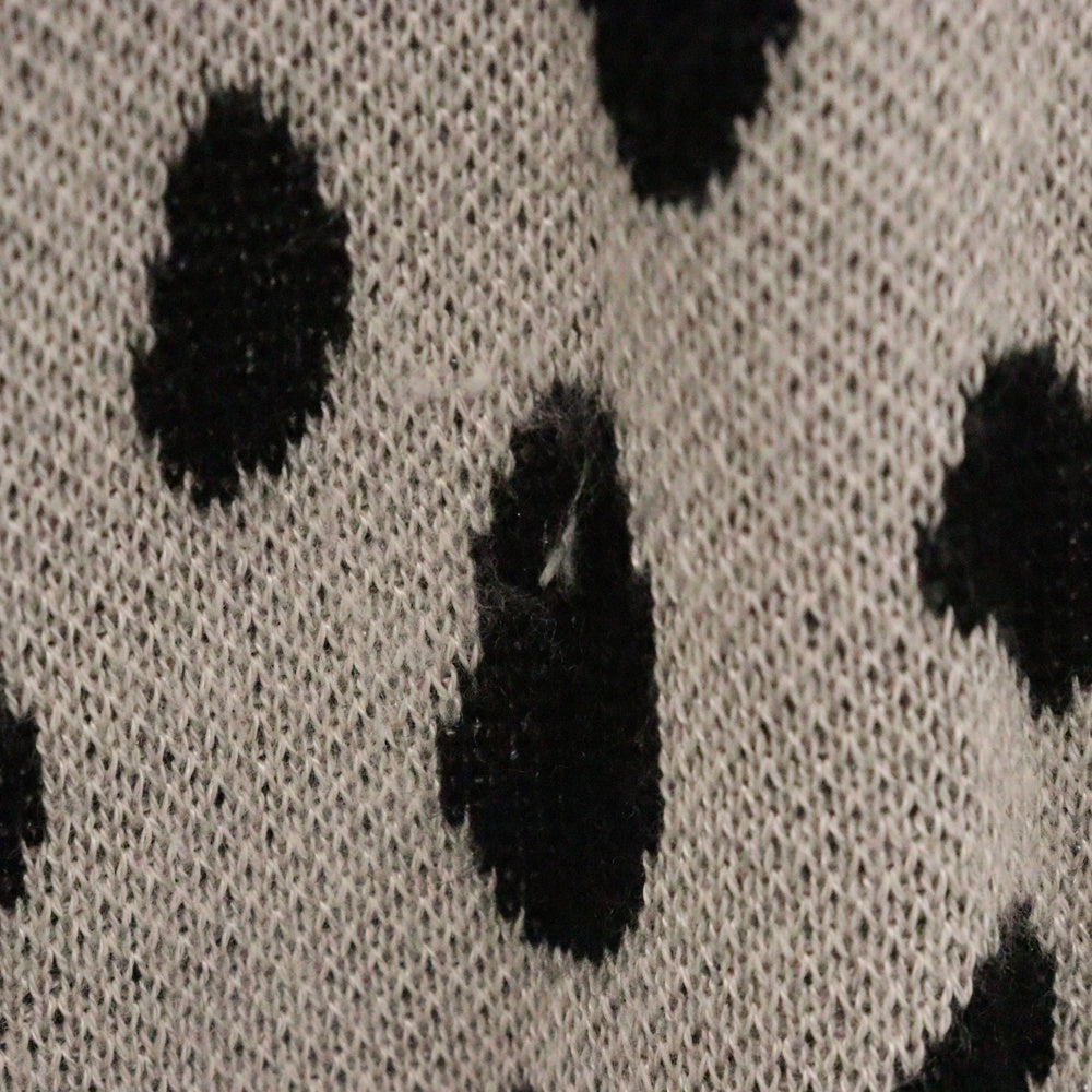WACKO MARIA(ワコマリア) 24SS LEOPARD KNIT POLO SHIRT ニットポロシャツ グレーブラック