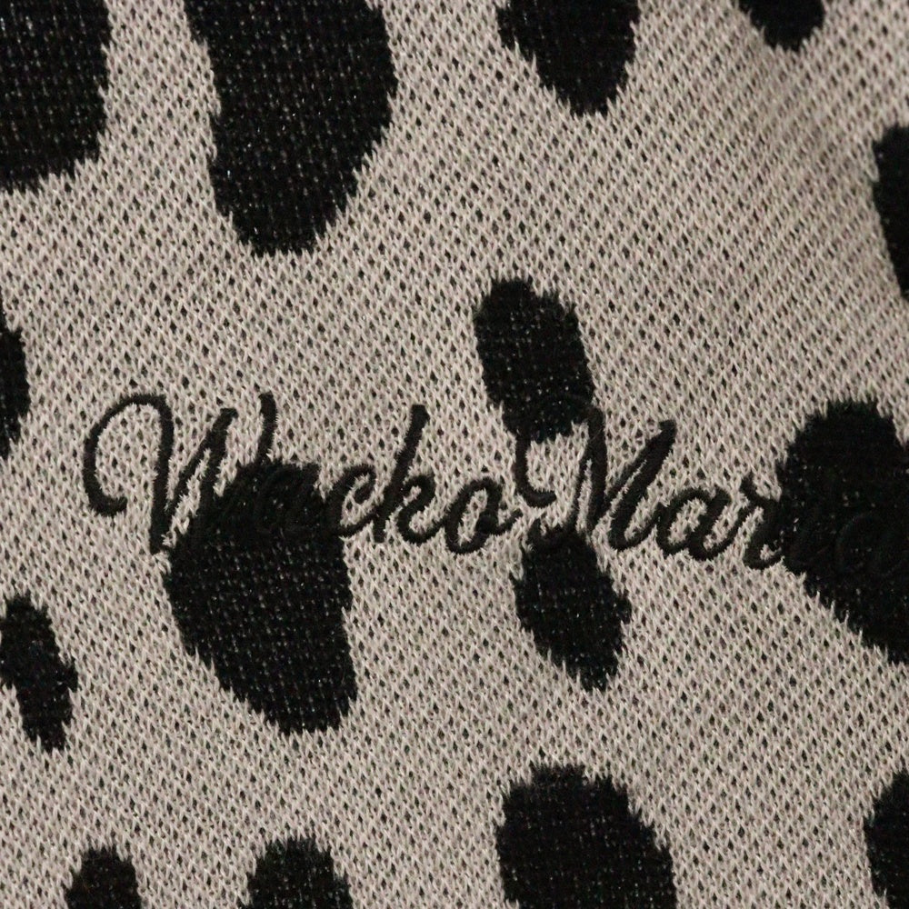 WACKO MARIA(ワコマリア) 24SS LEOPARD KNIT POLO SHIRT ニットポロシャツ グレーブラック