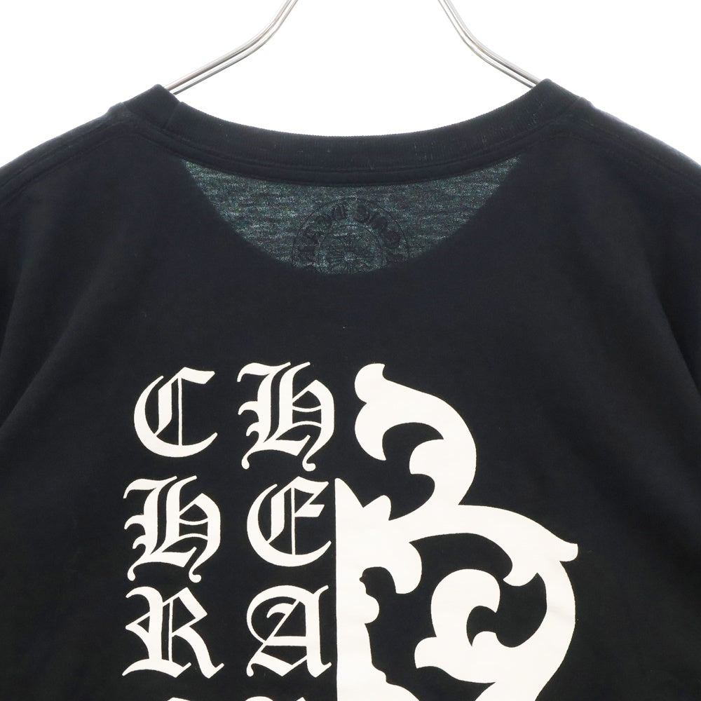 CHROME HEARTS(クロムハーツ) DAGGER PRINT POCKET TEE バック ハーフダガープリント 胸ポケット 半袖Tシャツ ブラック