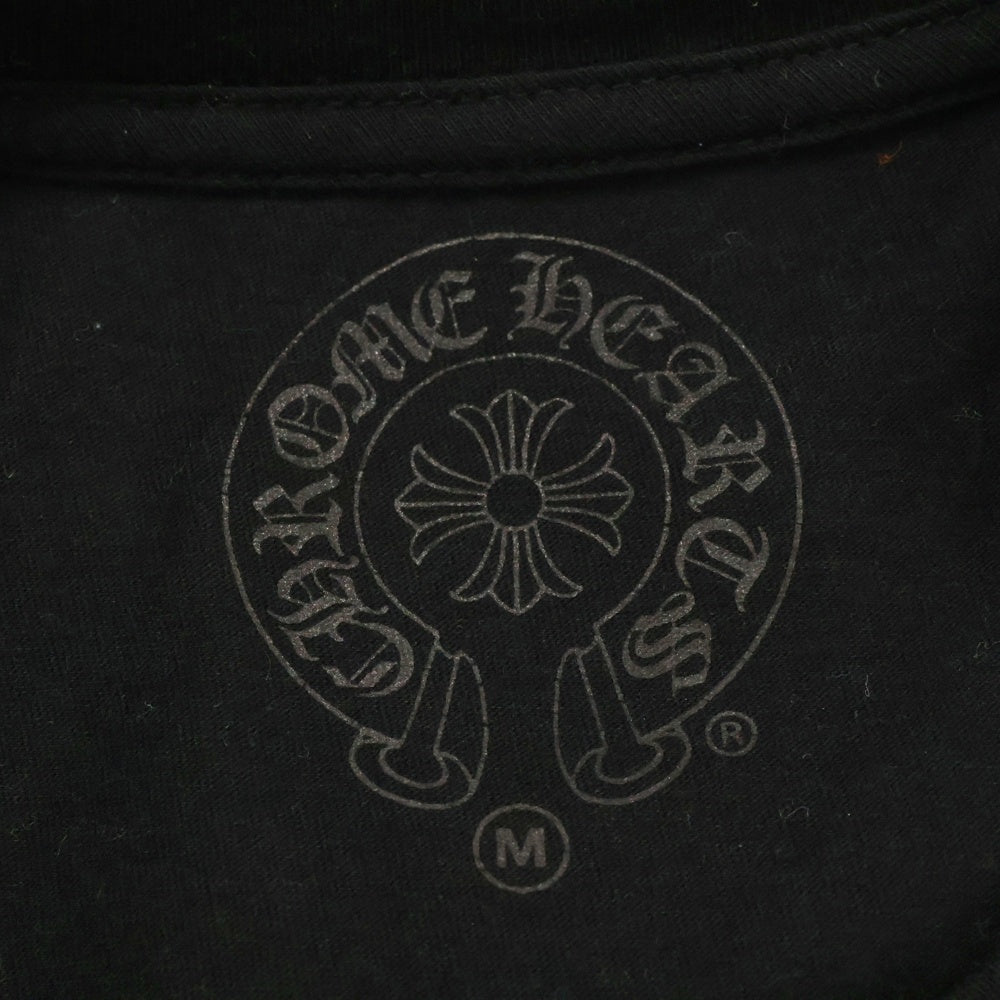 CHROME HEARTS(クロムハーツ) DAGGER PRINT POCKET TEE バック ハーフダガープリント 胸ポケット 半袖Tシャツ ブラック