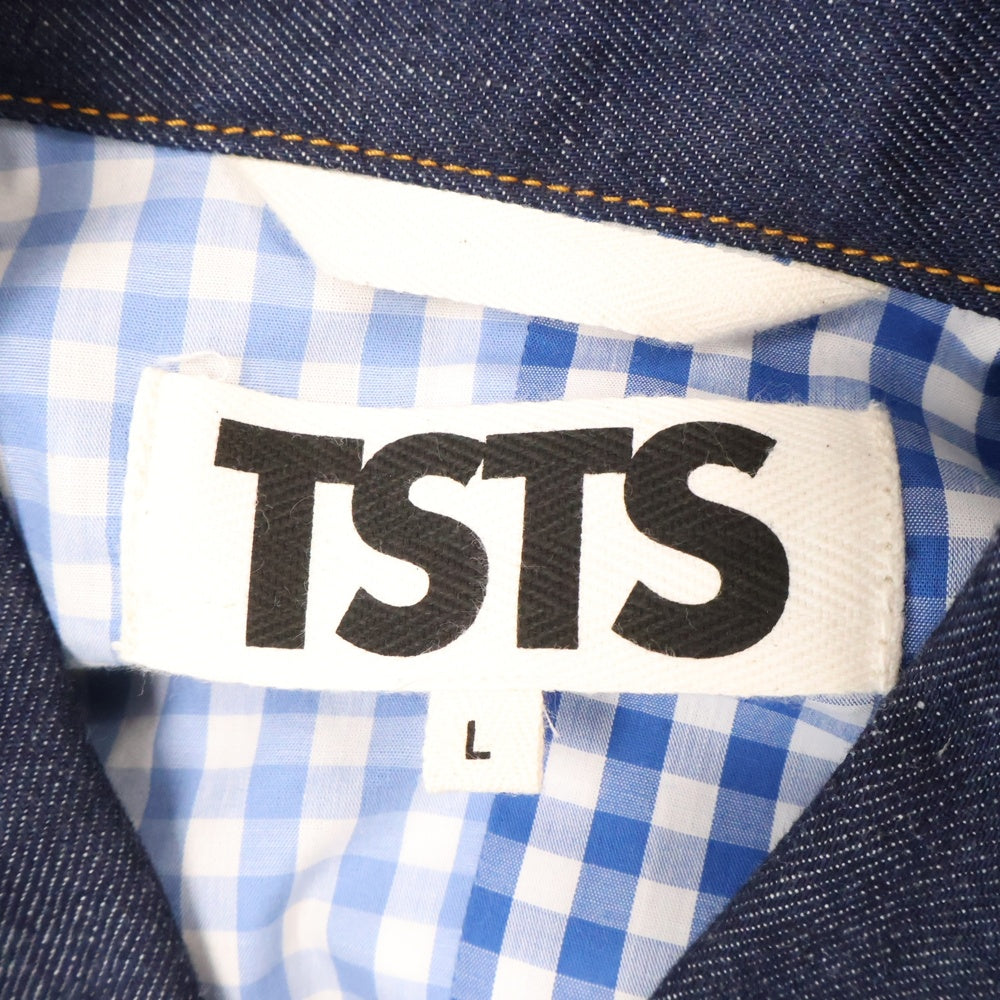 TSTS(ティーエスティーエス) 24AW 2GINGHAM LINING DENIM JACKET ギンガム ライニング デニムジャケット インディゴ 24AMM0601