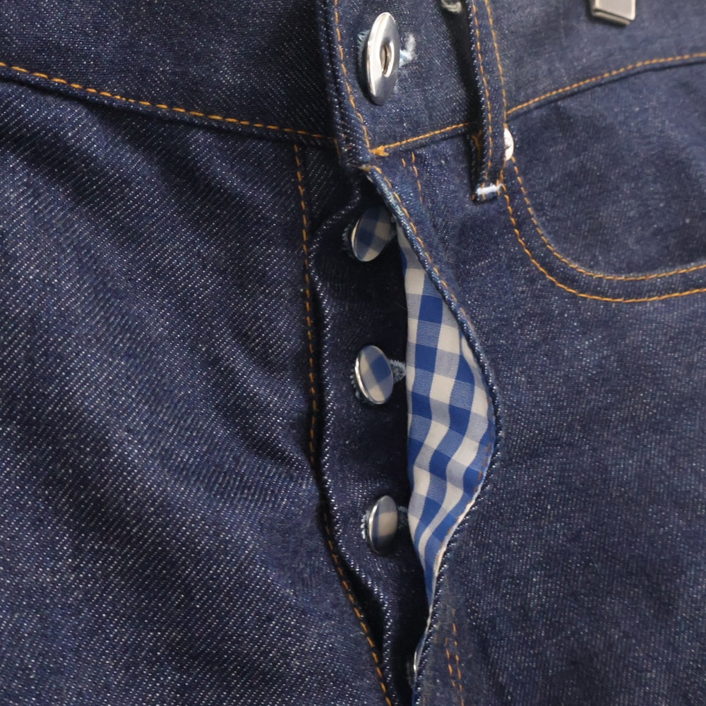TSTS(ティーエスティーエス) 24AW 2GINGHAM LINING DENIM TROUSERS ギンガム ライニング デニムトラウザーズ パンツ インディゴ 24AMM0303