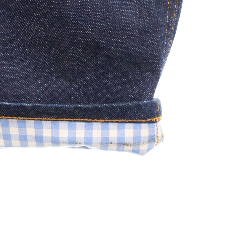 TSTS(ティーエスティーエス) 24AW 2GINGHAM LINING DENIM TROUSERS ギンガム ライニング デニムトラウザーズ パンツ インディゴ 24AMM0303