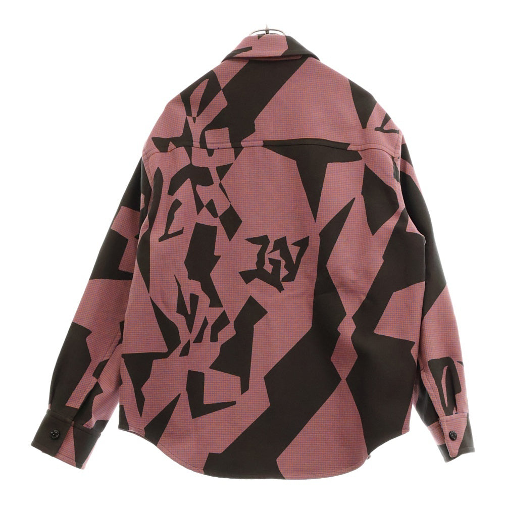 LOUIS VUITTON(ルイヴィトン) 23SS ダブルフェイスオーバーシャツジャケット 総柄 ブルゾン ブラウン/レッド RM231M TB4 HOS01W