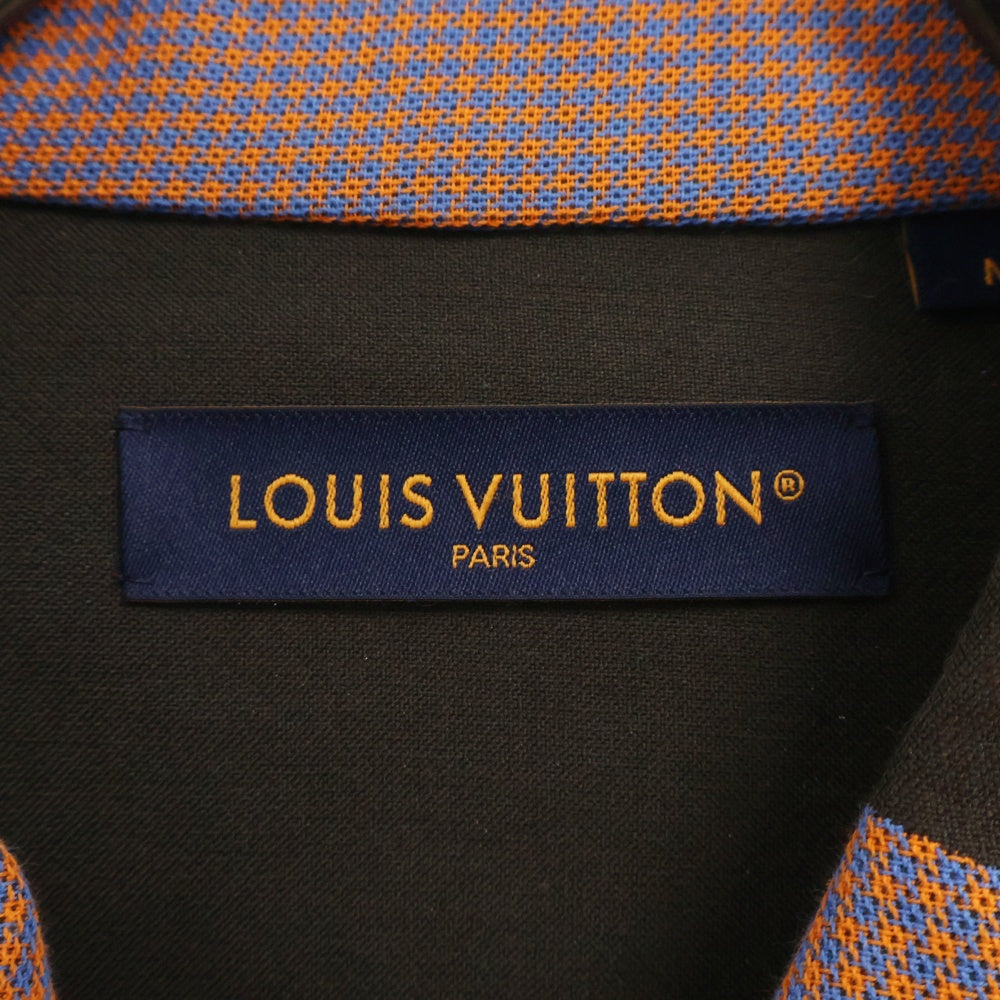 LOUIS VUITTON(ルイヴィトン) 23SS ダブルフェイスオーバーシャツジャケット 総柄 ブルゾン ブラウン/レッド RM231M TB4 HOS01W
