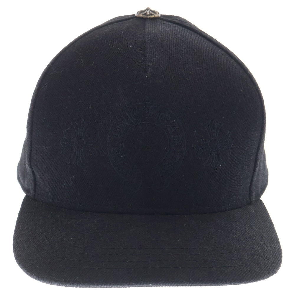 CHROME HEARTS(クロムハーツ) BASEBALL TRUCKER ベースボールトラッカー ホースシューCH刺繍キャップ帽子 ブラック 2238-304-2713