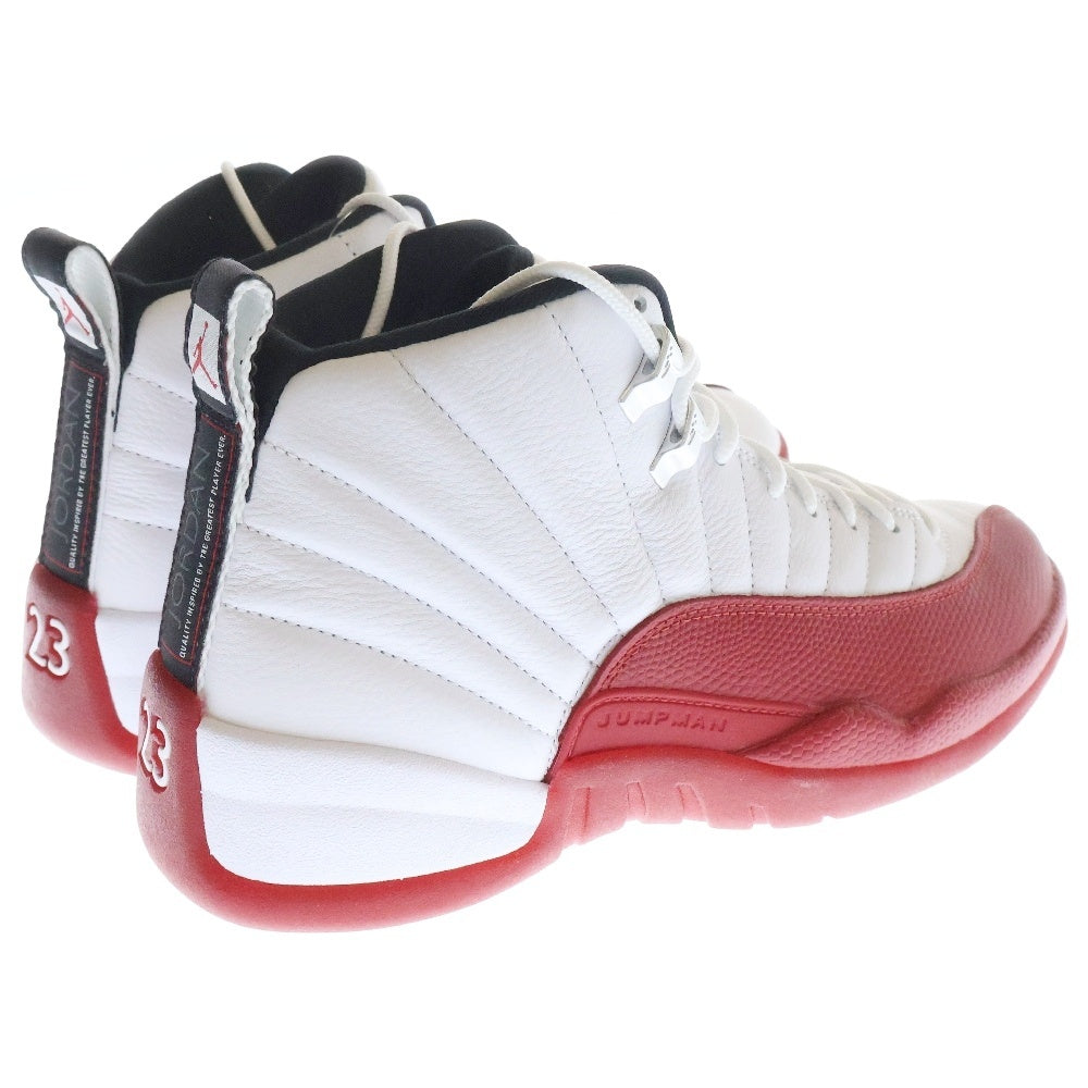 NIKE(ナイキ) AIR JORDAN 12 CHERRY エアジョーダン 12 チェリー ハイカットスニーカー ホワイト/レッド US8.5/26.5cm CT8013-116