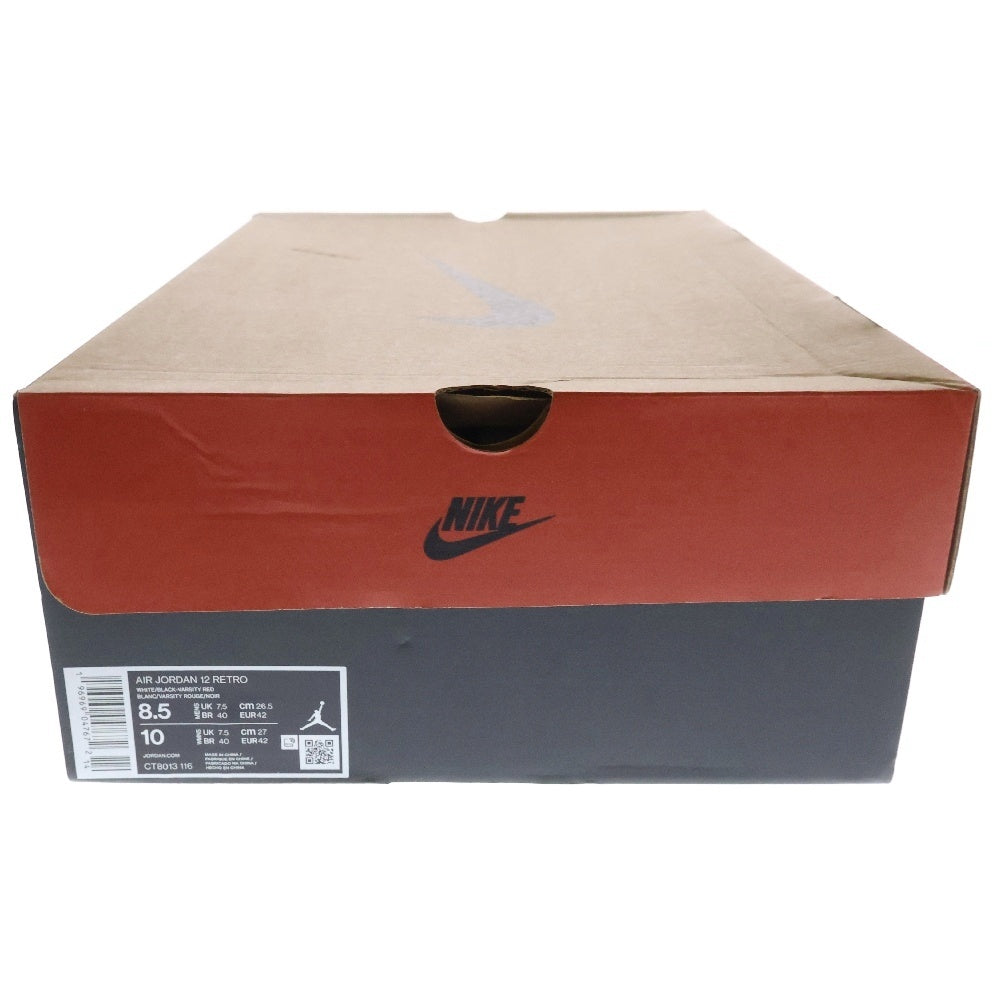 NIKE(ナイキ) AIR JORDAN 12 CHERRY エアジョーダン 12 チェリー ハイカットスニーカー ホワイト/レッド US8.5/26.5cm CT8013-116