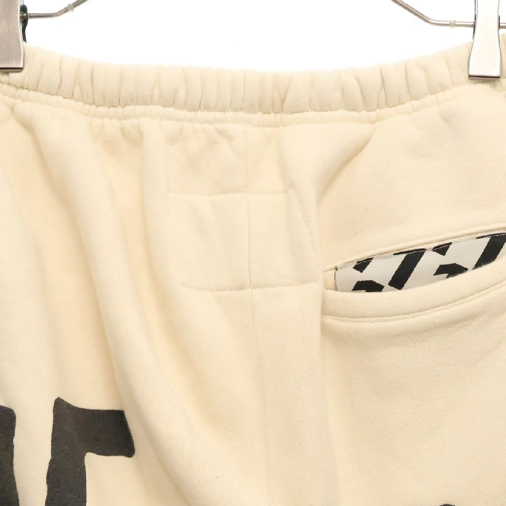 RRR123 RIVINGTON roi Rebis(リヴィントンロイレビス) ×Fear of God HERE IAM SENDO ME Sweatpants ×フィアオブゴッド ロゴパッチスウェットパンツ ベージュ