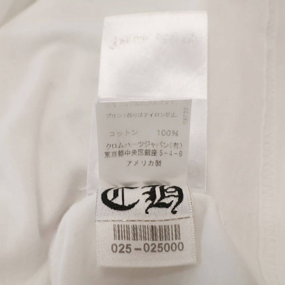 CHROME HEARTS(クロムハーツ) Vertical Logo Tee ヴァーティカルロゴ 長袖Tシャツ 胸ポケットロゴ バックロゴ カットソー ホワイト 2212-304-0242