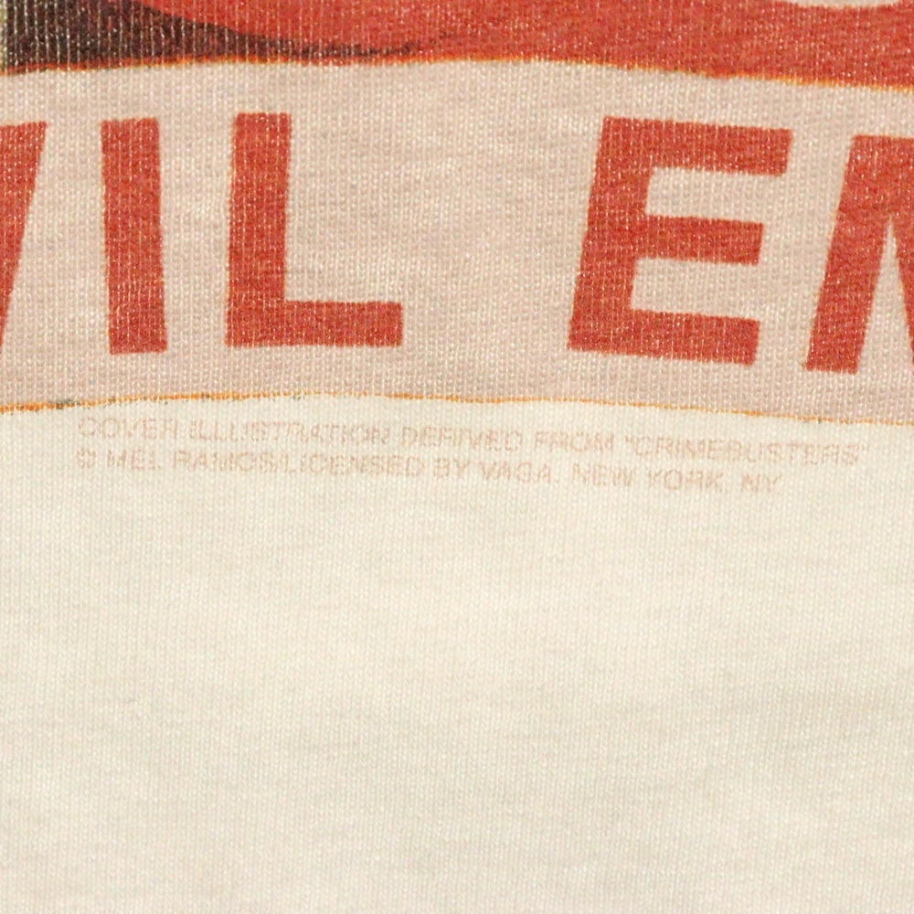 VINTAGE(ヴィンテージ) 90s RAGE AGAINST THE MACHINE EVIL EMPIRE RINGER TEE リンガー フロントプリント 七分丈Tシャツ カットソー ホワイト