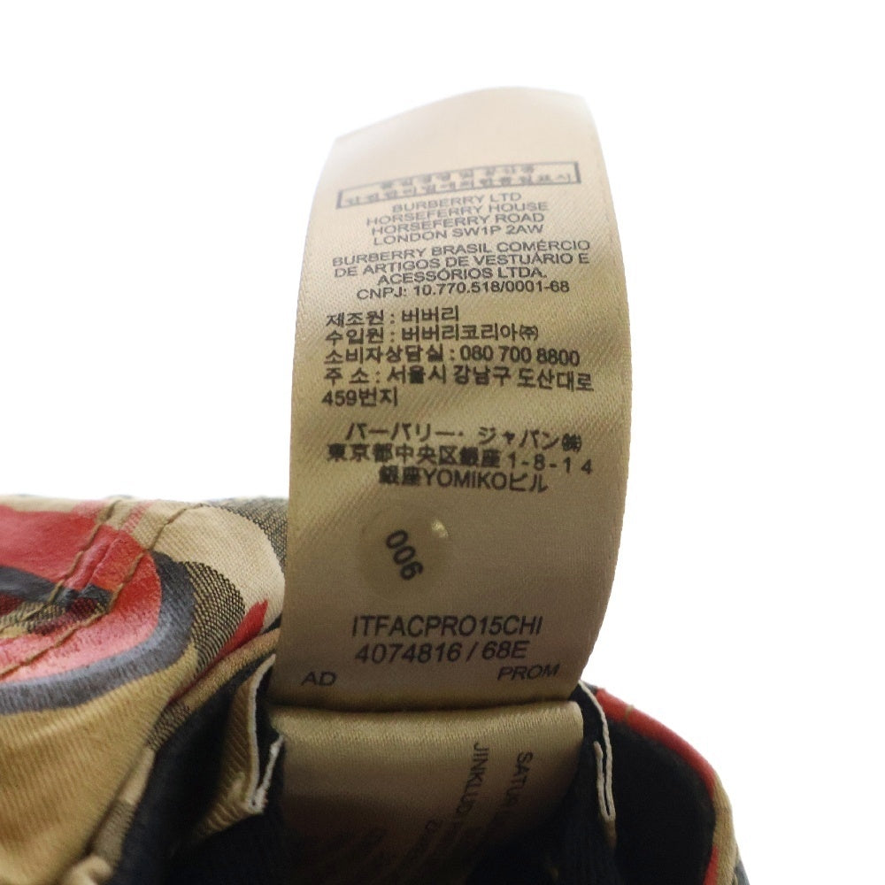 BURBERRYS(バーバリーズ) 18AW ノバチェック グラフィティスクリブルチェック ベースボールキャップ 帽子 ブラウン/レッド 4074816