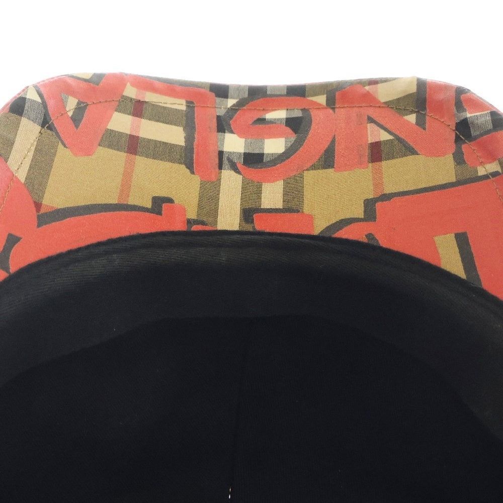 BURBERRYS(バーバリーズ) 18AW ノバチェック グラフィティスクリブルチェック ベースボールキャップ 帽子 ブラウン/レッド 4074816