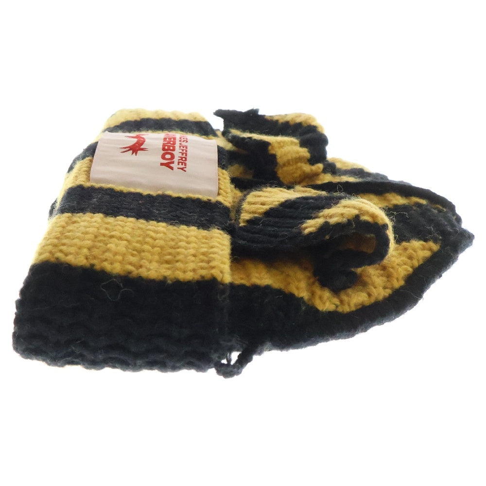 CHARLES JEFFREY LOVERBOY(チャールズジェフリーラバーボーイ) GOOD WOOD グッドウッド ビーニー ニット帽 ブラック/イエロー