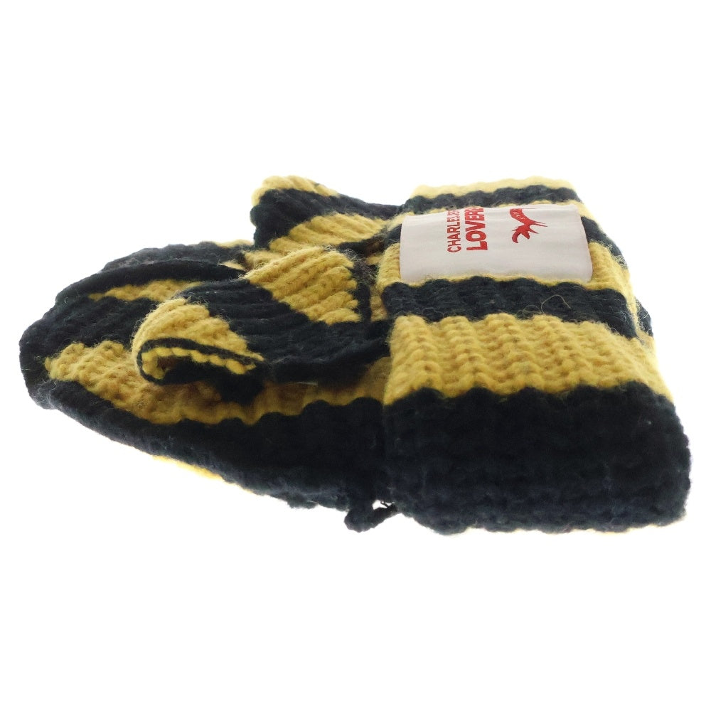 CHARLES JEFFREY LOVERBOY(チャールズジェフリーラバーボーイ) GOOD WOOD グッドウッド ビーニー ニット帽 ブラック/イエロー