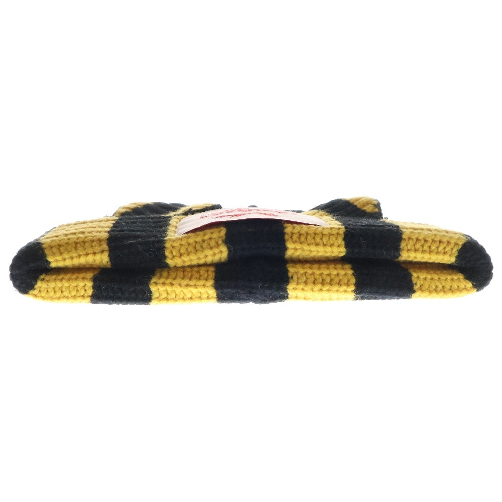 CHARLES JEFFREY LOVERBOY(チャールズジェフリーラバーボーイ) GOOD WOOD グッドウッド ビーニー ニット帽 ブラック/イエロー