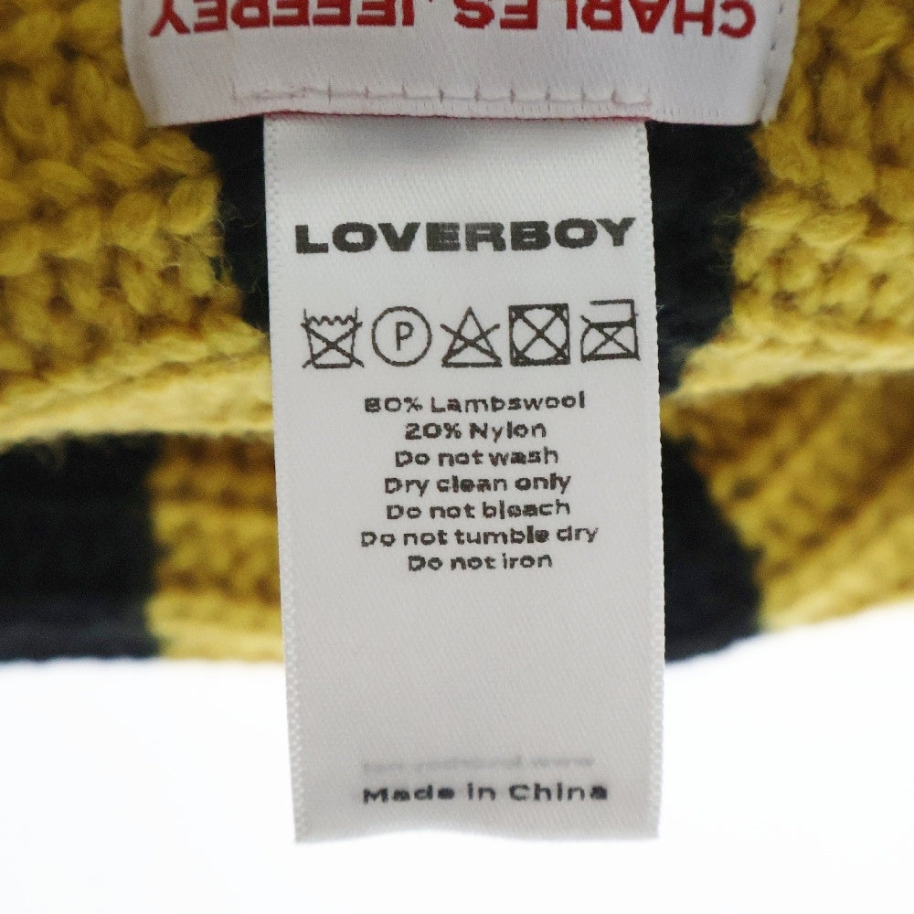 CHARLES JEFFREY LOVERBOY(チャールズジェフリーラバーボーイ) GOOD WOOD グッドウッド ビーニー ニット帽 ブラック/イエロー