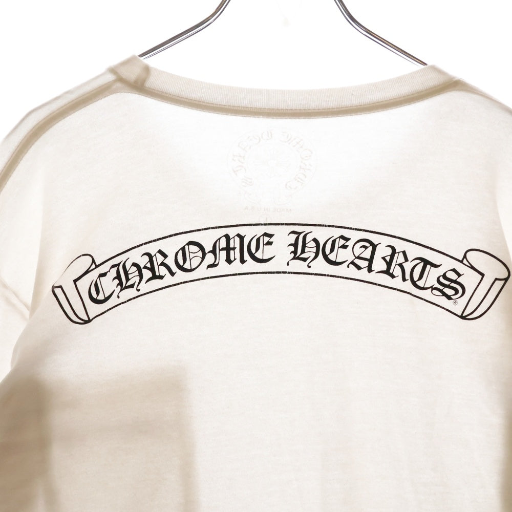 CHROME HEARTS(クロムハーツ) CH L S 1 バックスクロールロゴプリント ロングスリーブカットソー ロンT 長袖Tシャツ ホワイト