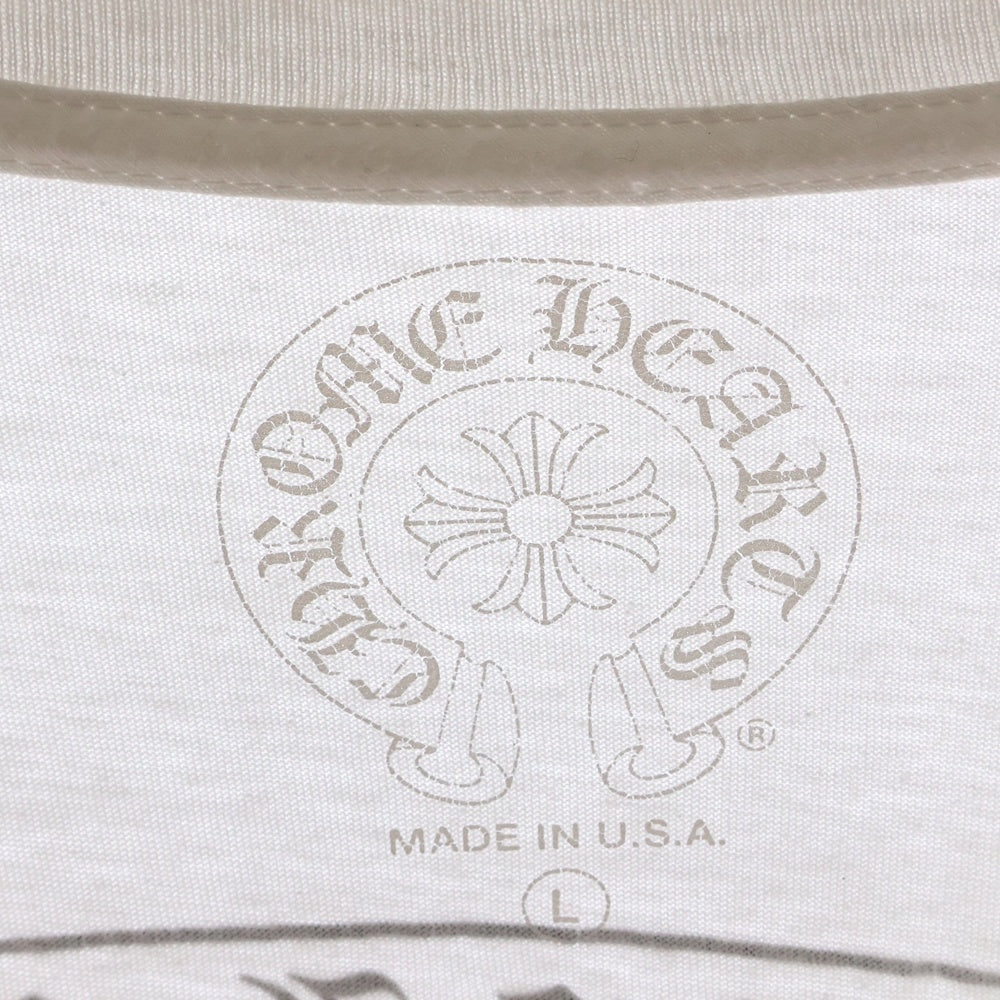 CHROME HEARTS(クロムハーツ) CH L S 1 バックスクロールロゴプリント ロングスリーブカットソー ロンT 長袖Tシャツ ホワイト