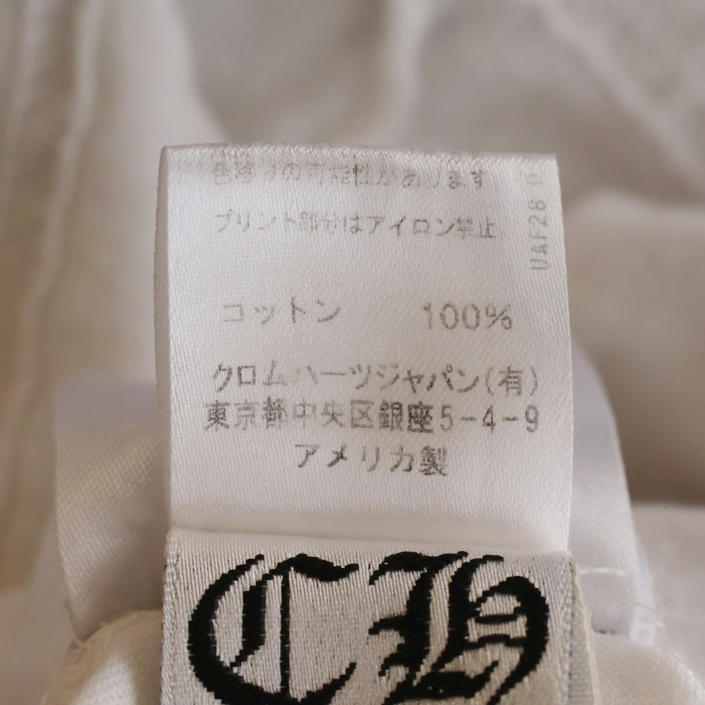 CHROME HEARTS(クロムハーツ) CH L S 1 バックスクロールロゴプリント ロングスリーブカットソー ロンT 長袖Tシャツ ホワイト
