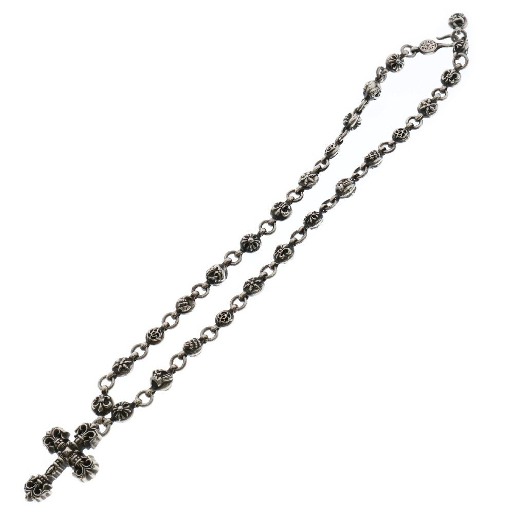 CHROME HEARTS(クロムハーツ) #1 MULTI CHN FILIG CRS マルチ ボールチェーン フィリグリークロスXS ネックレス シルバー