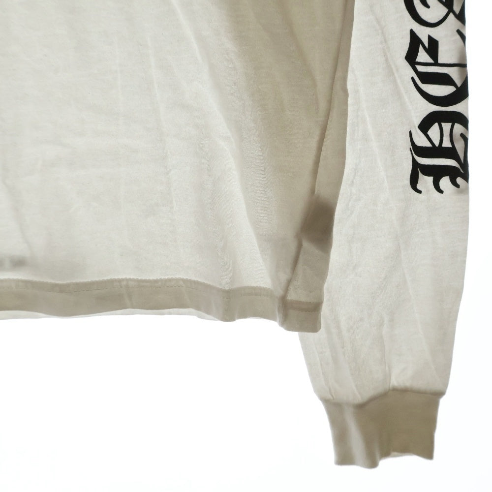 CHROME HEARTS(クロムハーツ) Vertical Logo Tee ヴァーティカルロゴ 長袖Tシャツ 胸ポケットロゴ バックロゴ カットソー ホワイト 2212-304-0242