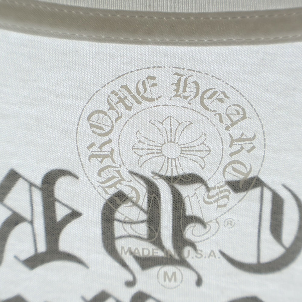 CHROME HEARTS(クロムハーツ) Vertical Logo Tee ヴァーティカルロゴ 長袖Tシャツ 胸ポケットロゴ バックロゴ カットソー ホワイト 2212-304-0242