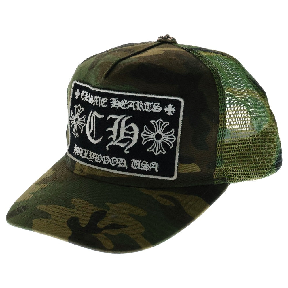CHROME HEARTS(クロムハーツ) TRUCKER CAP トラッカーキャップ CHパッチクロスボール付メッシュ帽子 カモ