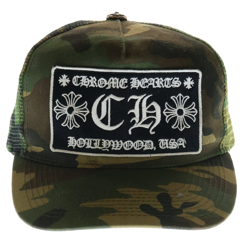 CHROME HEARTS(クロムハーツ) TRUCKER CAP トラッカーキャップ CHパッチクロスボール付メッシュ帽子 カモ