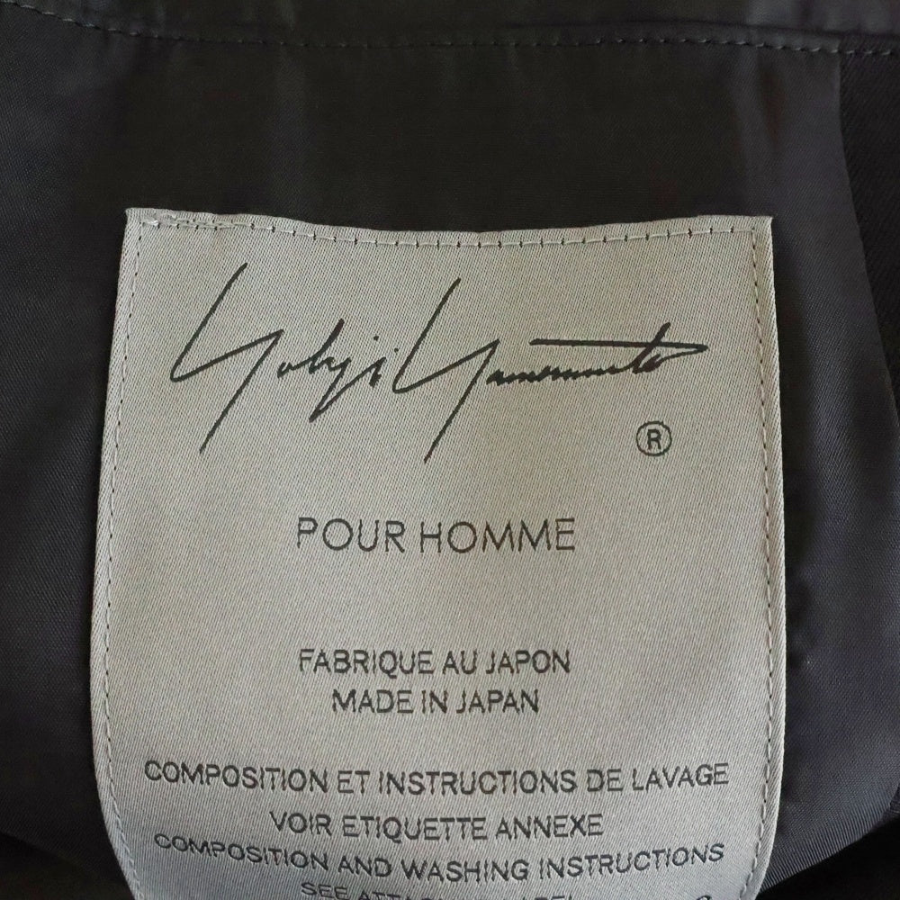 Yohji Yamamoto POUR HOMME(ヨウジヤマモト プールオム) 24SS ラグランスリーブJK ウールギャバジン ジャケット HS-J46-100