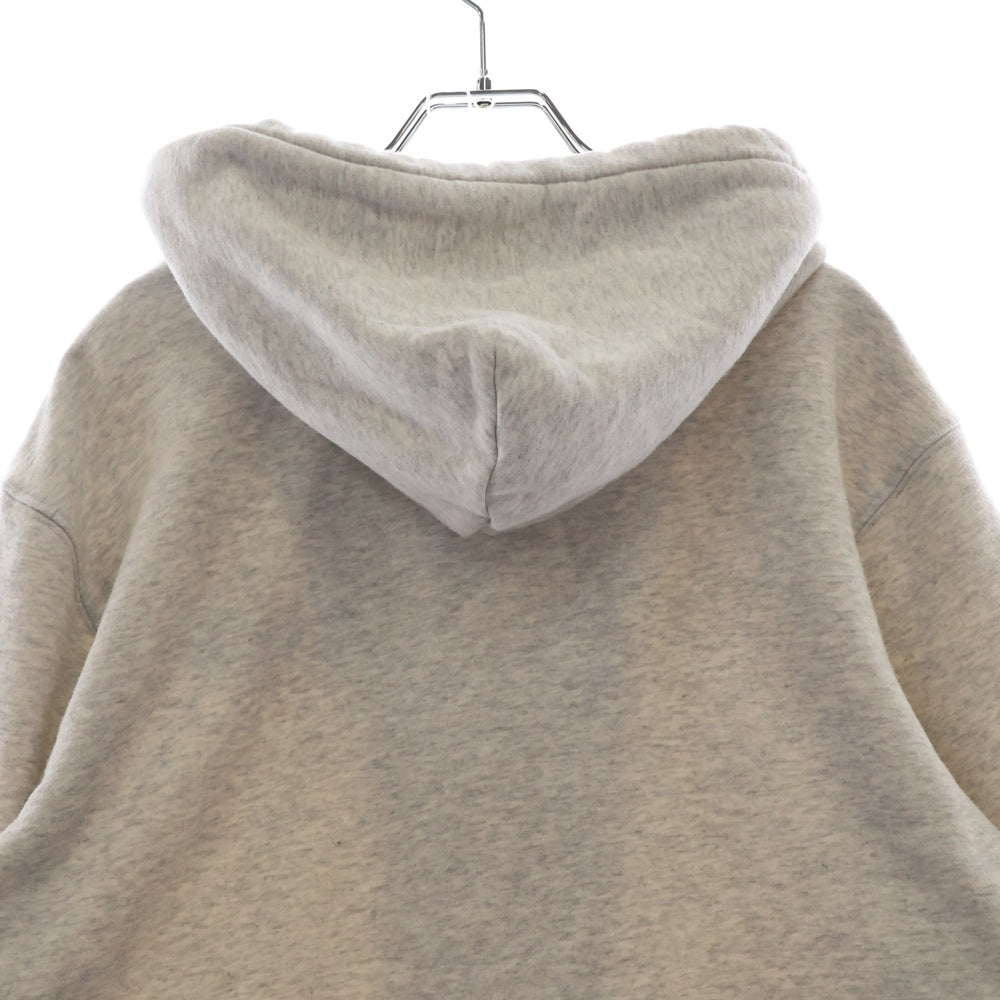 HUF(ハフ) MILTON ZIP-UP HOODIE フロントロゴ刺繍 ジップアップパーカー フーディー グレー