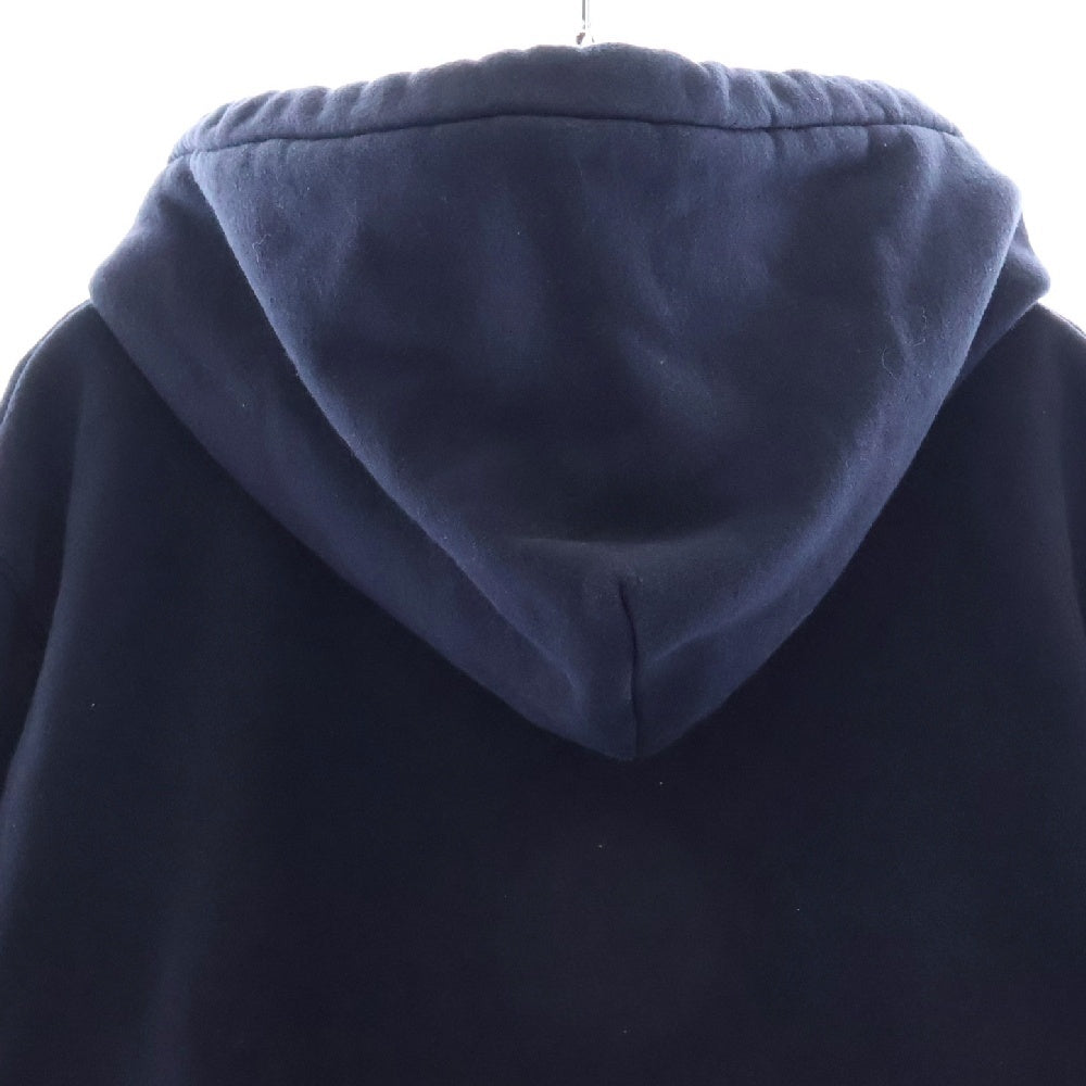 HUF(ハフ) MILTON ZIP-UP HOODIE フロントロゴ刺繍 ジップアップパーカー フーディー ネイビー