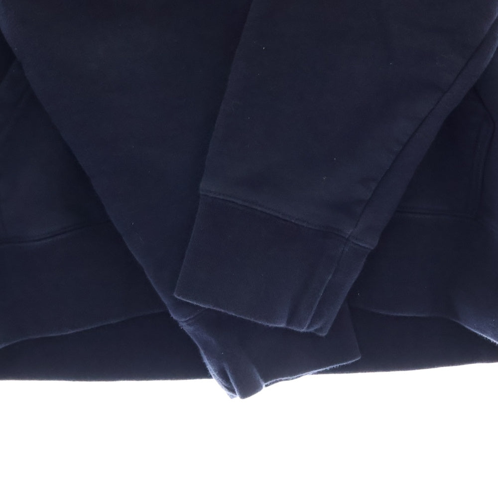 HUF(ハフ) MILTON ZIP-UP HOODIE フロントロゴ刺繍 ジップアップパーカー フーディー ネイビー