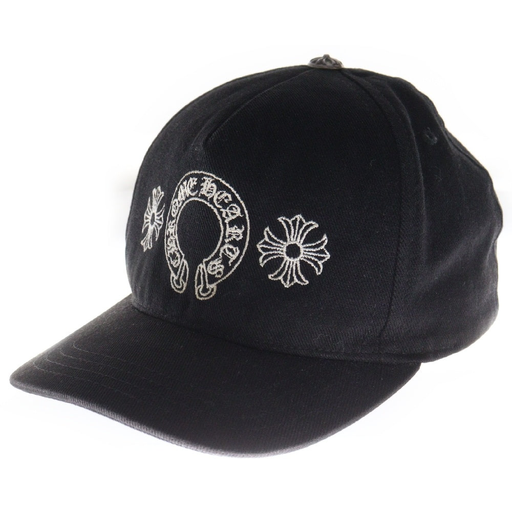 CHROME HEARTS(クロムハーツ) Horseshoe Cross Baseball Cap ホースシュー ベースボールキャップ ブラック 2238-304-2712