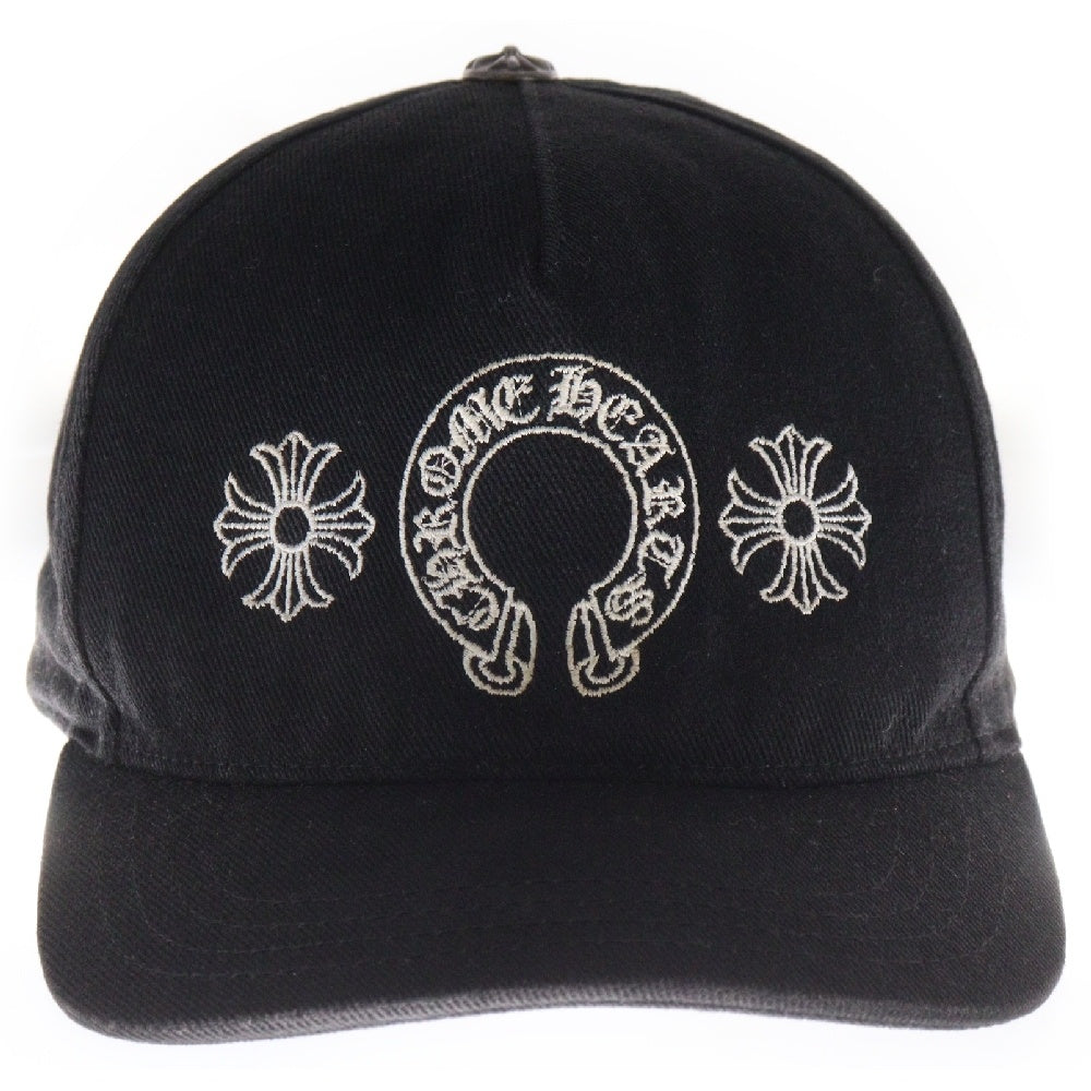 CHROME HEARTS(クロムハーツ) Horseshoe Cross Baseball Cap ホースシュー ベースボールキャップ ブラック 2238-304-2712