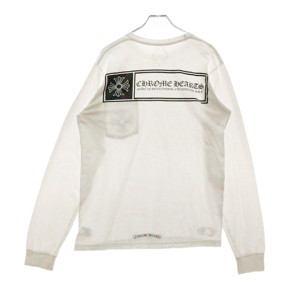 CHROME HEARTS(クロムハーツ) HollyWood Cross Box Logo Tee 長袖カットソー フロントプリント 2212-304-0147